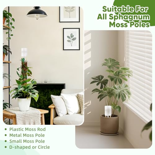 3 Pack Adjustable Moss Pole Watering Dripper,Self Watering Planter Insert with Flow Control, Automatic Watering Planter Insert Top Fill Plants Watering Devices System