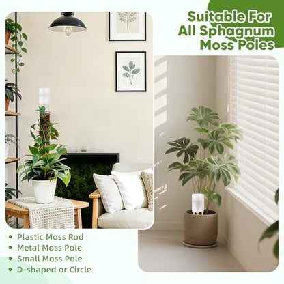 3 Pack Adjustable Moss Pole Watering Dripper,Self Watering Planter Insert with Flow Control, Automatic Watering Planter Insert Top Fill Plants Watering Devices System