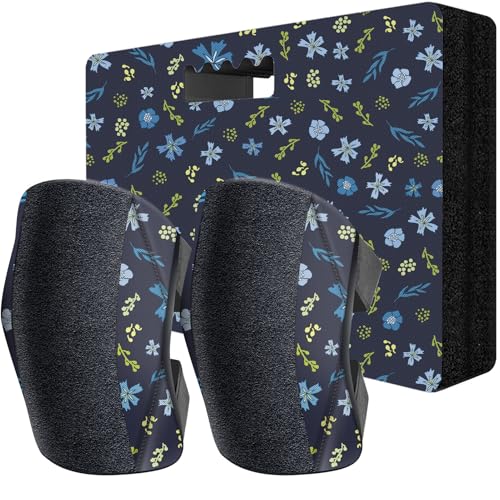 Garden Kneeling Pad and Knee Pads Women, Foam Padding Kneepads, Blue Flower - color: Blue flower