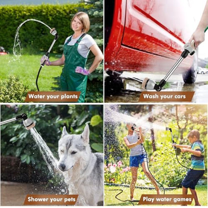 RESTMO Heavy Duty Metal Hose Wand, Watering Wand for Garden Hose - color: Gold