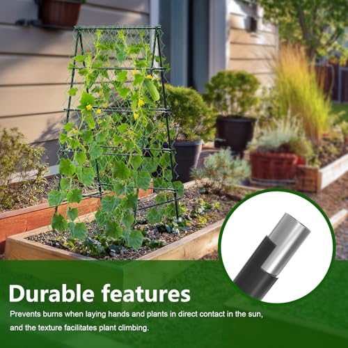 AlisisFores A-Shape Garden Trellis for Climbing Plants, Black - size: 6’