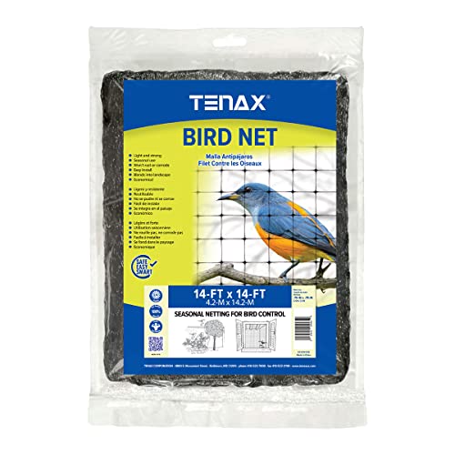 Tenax 2A240037 Bird Net 14'x14' Black - size: 14-ft x 14-ft