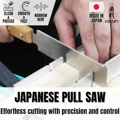 KAKURI Mini Japanese Ryoba Saw 5", Compact Craft Hand Saw for Woodworking - style: Ryoba