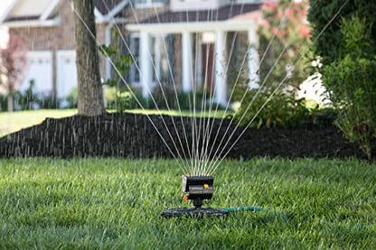 Melnor 65131AMZ MiniMax Turbo Oscillator Sprinkler, 4000 sq. ft., 4-Way Adjustable, Quick Connect Bundle, Black, Yellow (Pack of 12) - style: QuickConnect Set (Pack of 12)