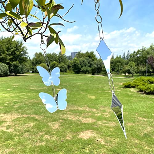 Keep Birds Away Mirror Disc, Hanging Reflectors, 16 Butterfly Discs - size: Butterfly