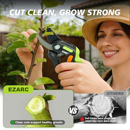 EZARC Bypass Pruning Shears, SK5 Steel Blade, 1 Inch Cut Capacity