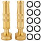 Heavy Duty Brass Hose Nozzle-4'' Adjustable Twist Garden Hose Nozzles