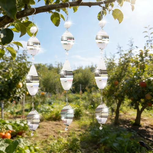 3 * 3 Bird Deterrents for Outside, Double-Sided Bird Reflectors