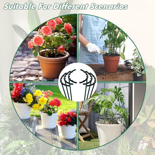 Mwellewm Plant Stakes Small Plant Supports for Indoor Plants Holder Sticks - size: 5.7 x 9.8inch