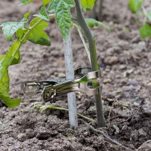Foldtier 50 Pack Heavy-duty Stainless Steel Garden Clips Large Opening