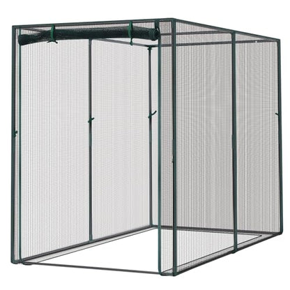 Ohuhu Crop Cages for Garden Plant:6.6x3.9x5.3 Ft Plant Protection Tent with Zippered Door, Raised Bed Cover, Garden Bed Cover with Frame, Wind-Resistant Plant Cages for Outdoor Plants - size: 6.6' x 3.9' x 5.3'