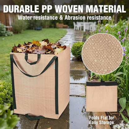 WORKPRO Heavy Duty 72-Gallon Reusable Yard Waste Bags, 3 Pack, Light Tan - color: Light Tan, size: 1 Count (Pack of 3)