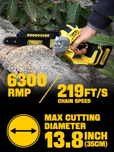 Cordless Pole Saw, 8-INCH 2-IN-1 Chainsaw with 21V 4.0Ah Battery Powered, Electric Tree Trimmer with 9FT Telescopic Pole, 180°Angle for Tree Branches Pruning & Wood Cutting, Battery Included - style: 8inch Pole Saw