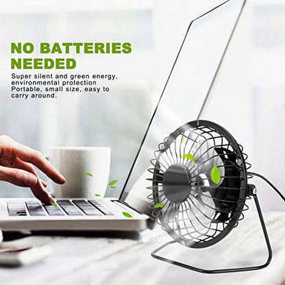 TOPINCN Solar Powered Fan 5W USB Dual Power Quiet Portable