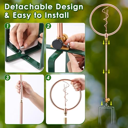 34" Ornamental Sprinkler, 360° Rotating, Wave Spiral - style: Wave Spiral