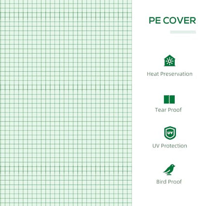 Outsunny 4' x 2' x 2' Portable Mini Greenhouse, Small Green House, Green - color: Green, size: 4' x 2' x 2'