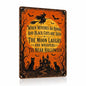 Halloween Poem Metal Art Sign When Witches Go Riding Wall Decor - color: 04A