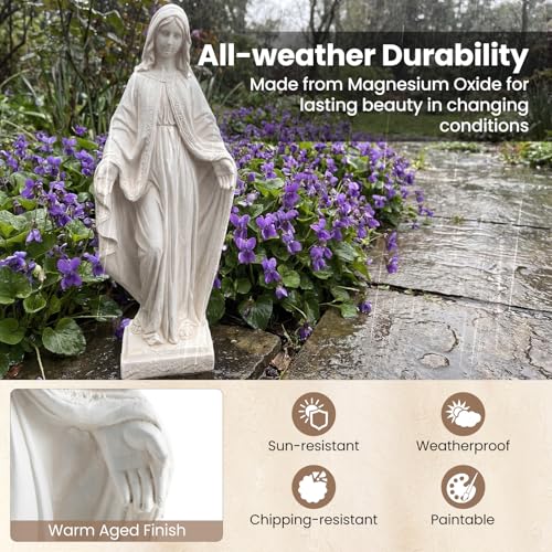 Giantex Virgin Mary Garden Statue 31.5", Blessed Mother Outdoor Statue - style: Virgin Mary – Blessing