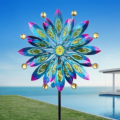 Wind Spinner for Yard and Garden Windmill Outdoor Metal Kinetic,61 Inch