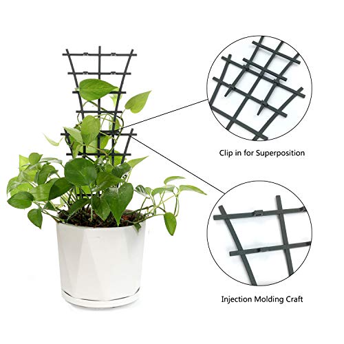 Feitore 12Pcs Indoor Plant Trellis for Climbing Plants Outdoor, Stackable - size: 12 Pcs