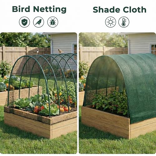 Gardzen Garden Hoops for Raised Beds - size: 5.7 ft x 6pcs