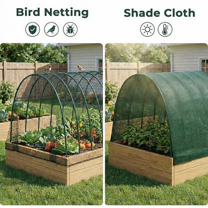 Gardzen Garden Hoops for Raised Beds - size: 5.7 ft x 6pcs