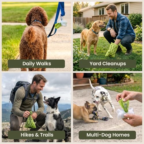 Pogi’s Dog Poop Bags – Leak-Proof & Extra Thick Pet Waste Bags (Unscented, 10 Rolls, 150-Count) - color: Unscented, size: 1 Count (Pack of 150)