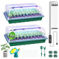 80 Cell Seed Starter Tray with Grow Light, 2 Pack Starter Kit - size: 80 Cell (2 Pack)