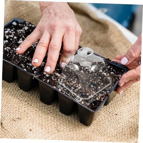 Toddmomy 10Pcs Transparent Greenhouse Dome Plant Cloche Covers - size: 7.50X7.50X7.50CM