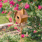 Large Copper Colored Birdhouse Garden Stakes (Oval Shape)