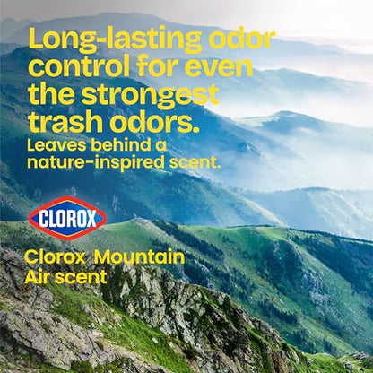 Glad Large 30 Gallon Trash Bags, Clorox Mountain Air Heavy Duty Garbage Bags, Forceflex with Drawstring, 25 Count (Packaging May Vary) - size: 25 Count (Pack of 1)