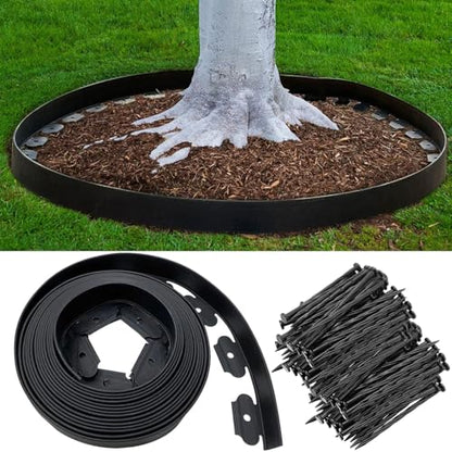 Landscape Edging Border 80FT, 4IN Tall Plastic Garden Edging - color: Black, size: 4IN x 80FT