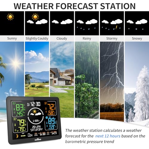 Weather Station Indoor Outdoor Thermometer Wireless with Multiple Sensors