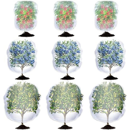 Cosweet 9 Pack Sun Resistant Garden Bird Netting for Plants, 3 Sizes