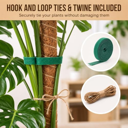 2 Pcs 28" Moss Poles for Climbing Plants, Monstera Support Stakes