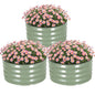 3-Pack Round Raised Garden Bed Outdoor 2x2x1ft Planter Box, PeaGreen - color: Pea Green, size: 2x2x1ft (3 PCS)