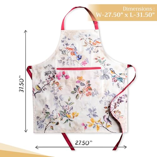 Maison d' Hermine Aprons for women with Pocket 100% Cotton (27.50"x31.50") - color: 049 - Equinoxe - Beige