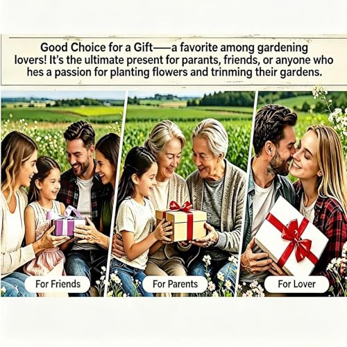 4-Pack Bypass Pruning Shears, Titanium Steel Blade,With Gardening Gloves,Shears Stainless, Ergonomic Hand Pruning Shears for Trees, Plants (Shears Gardening Tool Kit)