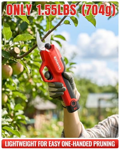 Cordless Electric Pruning Shears - color: Red and Black