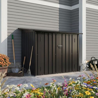 Aoxun Outdoor Storage Cabinet 35 Cu.Ft Metal Storage Shed with Floor
