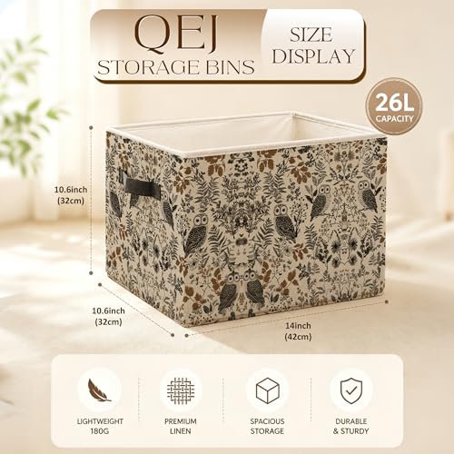 Owl Storage Basket Bin - color: Zoon owls