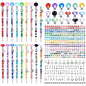 513Pcs DIY Beaded Garden Stakes, Fairy Wand Kit with 18 Threaded Rod - color: colorful
