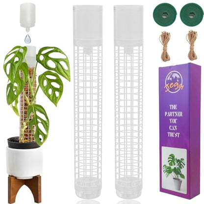 2pcs 18.8" Self-Watering Moss Pole Plastic, Monstera Dripper - size: 2PACK-Lagre