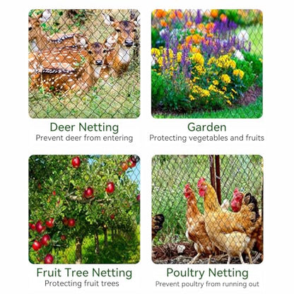 Bird Netting 25x25 FT 1/2 Inch Mesh Heavy Duty Woven Mesh Netting - size: 25x25Ft-0.5"