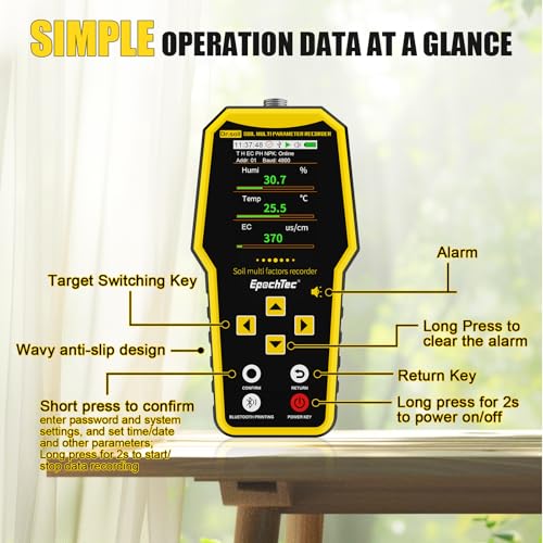 7 in 1 Soil Tester, Digital NPK Tester, Soil Test Kit ±1% High Precision