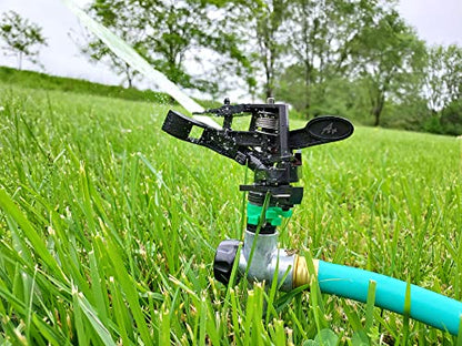 Pulsating Impact Yard Sprinkler, 80 to 5800 Squre feet Adjustable Coverage, Pack of (1), Perfect for Lawn,Garden and Yard by Apt