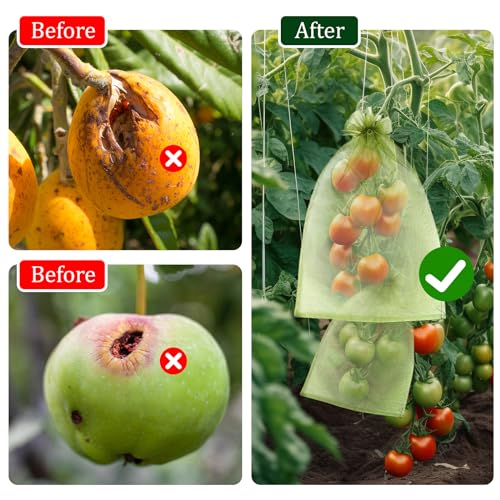 50 PCS 8X12 inches Fruit Protection Bags, Fruit Bags for Fruit Trees - size: 8X12