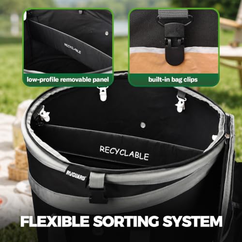 RVGUARD Pop-Up Trash Bin, Black Trash Can - color: BLACK