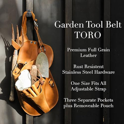 Leather Garden Tool Belt -Gardening Holster -Gift for Gardeners, Florists