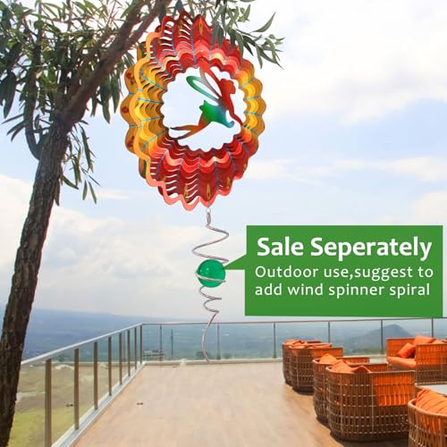 Fairy Wind Spinner - 12inch Hanging Wind Sculpture, Lovely Gift - color: Fairy